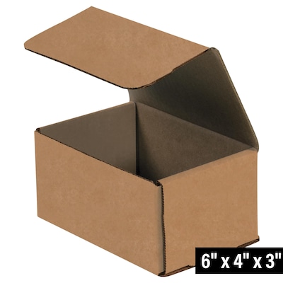6 x 4 x 3 Kraft Corrugated Mailer, 50/Pack