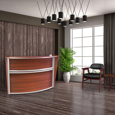 Regency Marque 72W Curved Reception Desk Workstation, Cherry (77290CH)