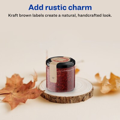 Avery Laser/Inkjet Multipurpose Labels, 3.5 x , Kraft Brown, 250/Pack (94122)