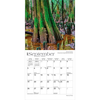 2027 BrownTrout National Parks 7" x 7" Monthly Wall Calendar (9798330709533)