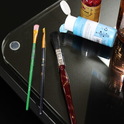 Floortex CraftTex Glass Craft Protector Mat, 20" x 36", Crystal Clear (FCCE2036G)