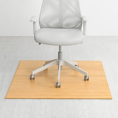 Anji Mountain Plush Bamboo Carpet & Hard Floor Chair Mat, 42 x 48, Natural (AMB0500-1010)