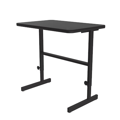 Correll 24W Rectangular Adjstable Standing Desk, Black Granite (CST2436TF-07)