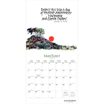2027 BrownTrout Live with Intention 12" x 12" Monthly Wall Calendar (9798330713318)
