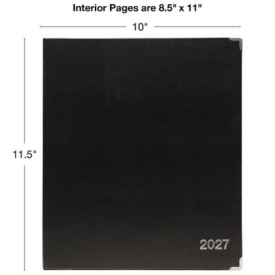 2027 Excello Brands 10" x 11.5" Monthly Standard Planner, Paperboard Cover, Black (CM-CY27-8511-BK)