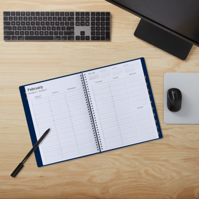 2026 Staples 8" x 11" Weekly & Monthly Appointment Book, Navy (ST58470-26)