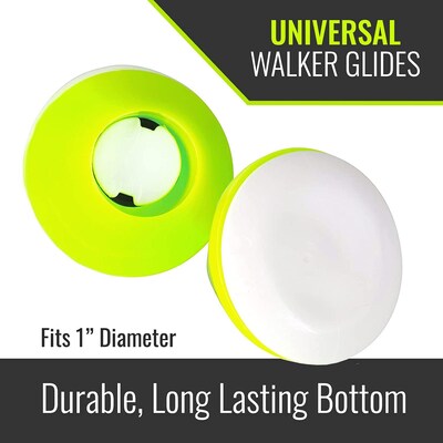 HealthSmart Walker Coaster Glides, Green, 4/Pack (510-1032-0004)