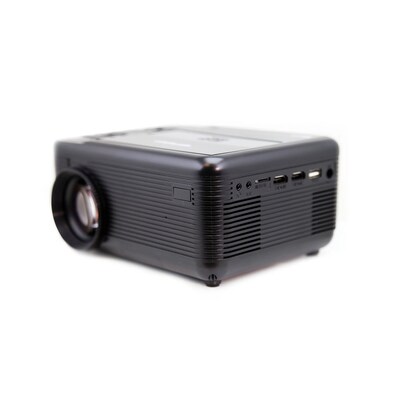 Emerson Home Theater Portable LCD Projector with Built-In DVD Player, Remote, and Projector Screen, Black (EVP-2501C)