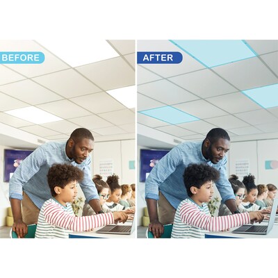 Teacher Created Resources Calming Covers Light Filters for Ceiling Lighting, Light Blue, 4/Pack (TCR20144)