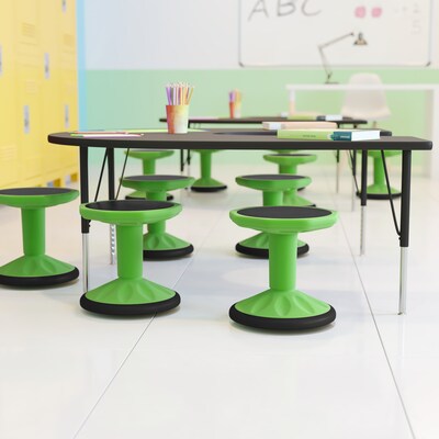 Flash Furniture Lucas Plastic Kids Wobble Stool, Green (BFT9001F14GRN)