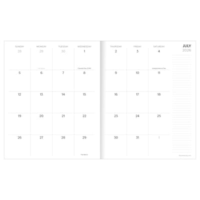 2026-2027 TF Publishing Kraft Dot 6.5” x 8” Academic Monthly Planner, Paperboard Cover (AY27-4208)