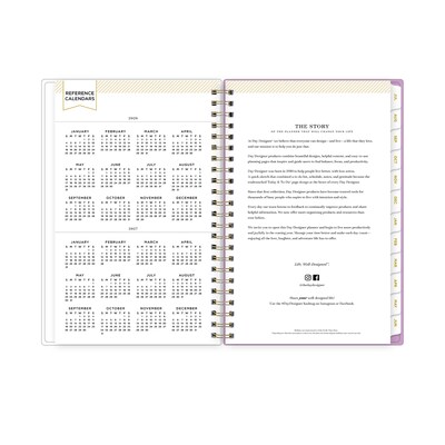 2026-2027 Blue Sky Day Designer Kerridge Lilac 5" x 8" Academic Year Weekly & Monthly Planner, Plastic Cover (158167)