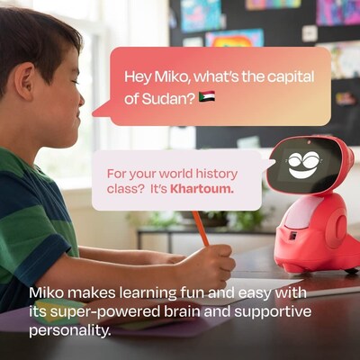 Miko 3 AI-Powered Smart Robot for Kids, Martian Red (EM03R)