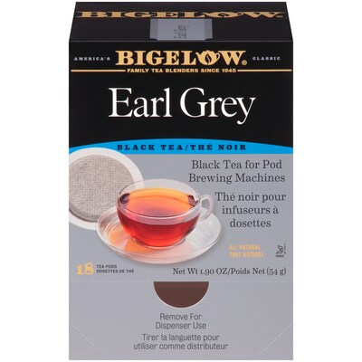 Bigelow Earl Grey Black Tea, Pods, 18/Box (RCB08906)