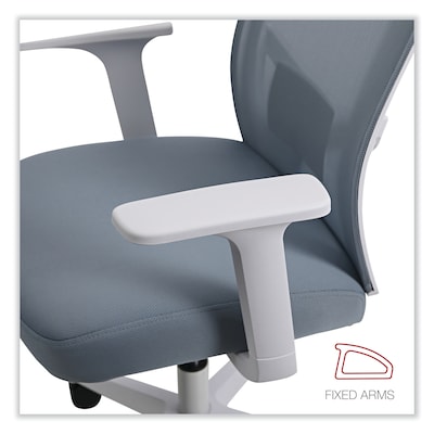 Alera® Fixed Arm Fabric Task Chair, Seafoam Blue (ALEWS42B77)