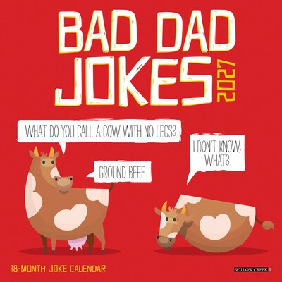 2027 Willow Creek Bad Dad Jokes 7 x 7 Monthly Wall Calendar (63903)