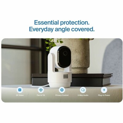 Arlo Essential Wireless Pan Tilt Security Camera, White (VMC3073-100NAS)