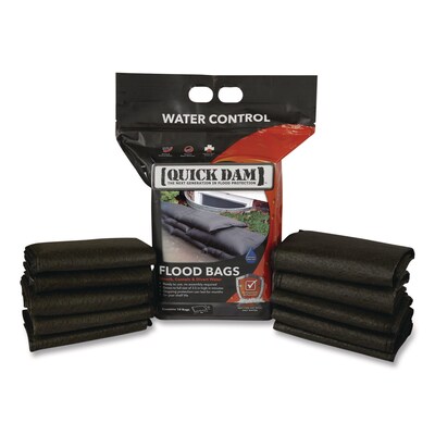 Quick Dam Water Flood Bags, 12 x 24 x 3.5, 10/Pack (QD1224-10)