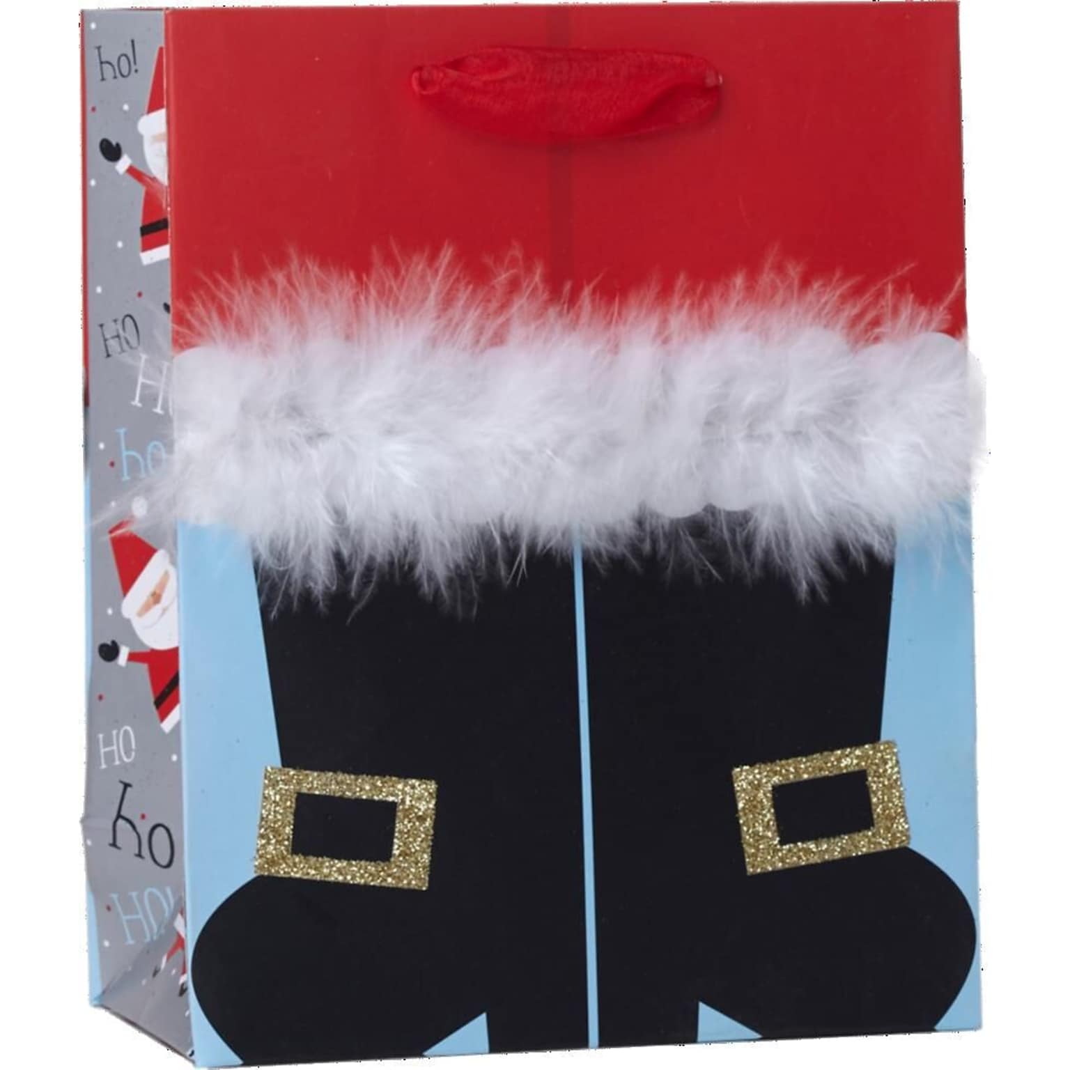 JAM Paper Small Santas Boots Gift Bags, Multicolored, 120/Pack (526BXST5441)