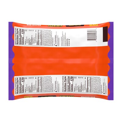 REESES Snack Size Assorted Milk Chocolate Peanut Butter Shapes Candy Jumbo Bag, 14.4 oz. (HEC45303)