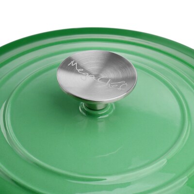 MegaChef Cast Iron 2 Quart Dutch Oven, Green (936119982M)