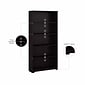 Bush Furniture Cabot 66"H 5-Shelf Bookcase with Adjustable Shelves, Espresso Oak (WC31866)