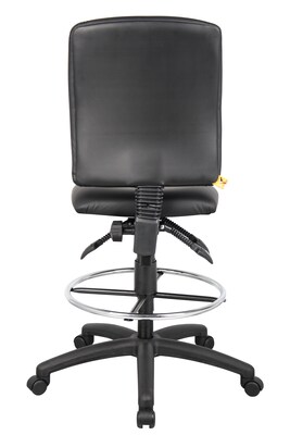 Boss® Multi-Function LeatherPlus Drafting Stool; Black