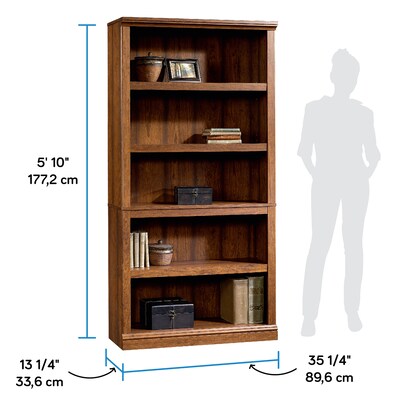Sauder Select 70"H 5-Shelf Bookcase, Washington Cherry (414356)