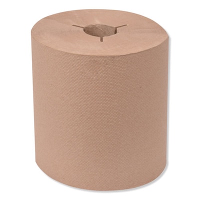 Tork Universal Hand Towel Roll, Notched, 1-Ply, 8 x 1,000 ft, Natural, 6 Rolls/Carton (TRK8031000)