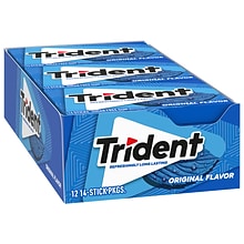 Trident Original Gum, 14 Pieces/Pack, 12/Box (MOZ01108)