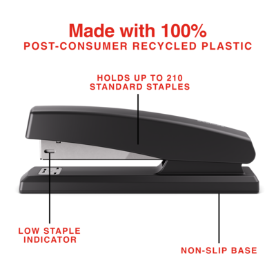 Staples Desktop Stapler, 20-Sheet Capacity, Staples Included, Black (ST63280)
