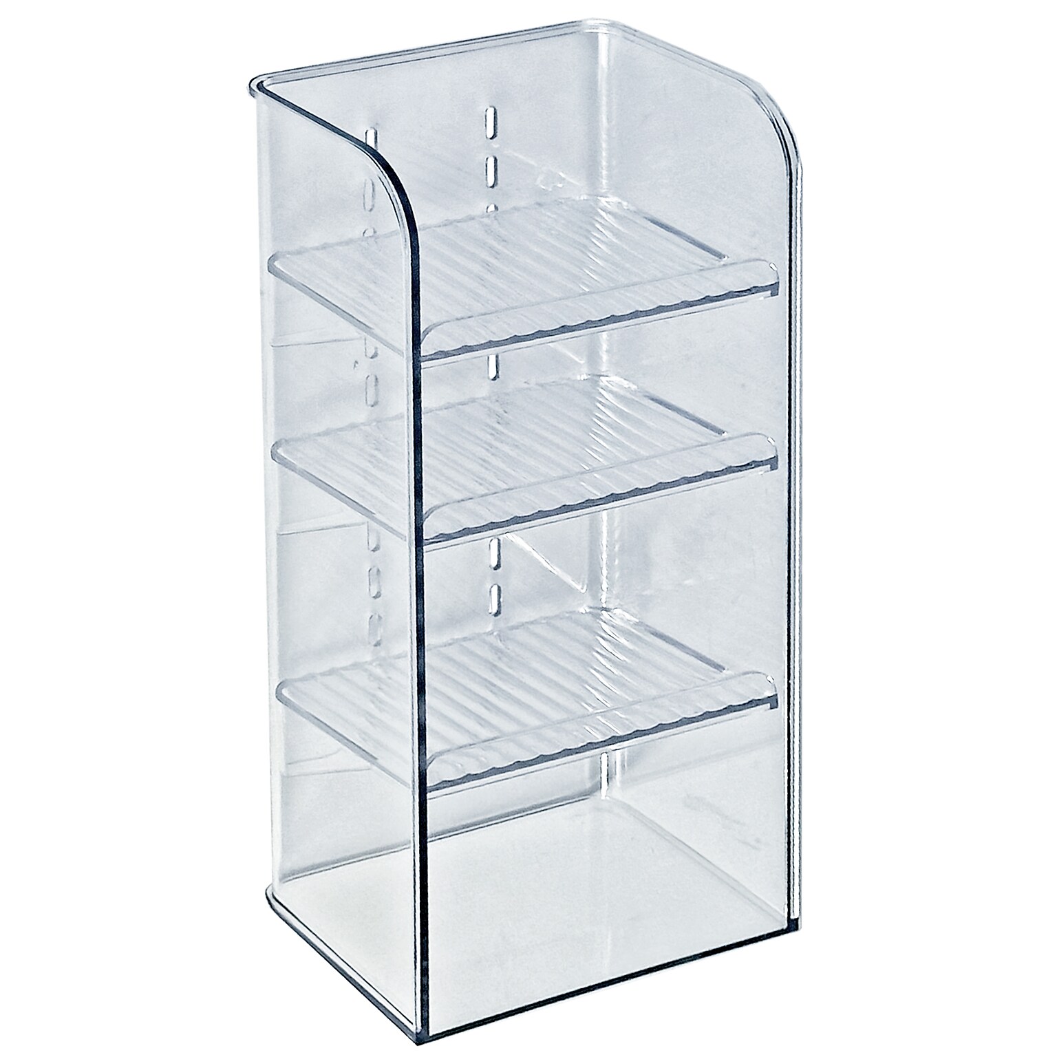 Azar Extra Small Plastic Three Tier Organizer, 9.87 x 4.75x 3.12, Clear (556764)
