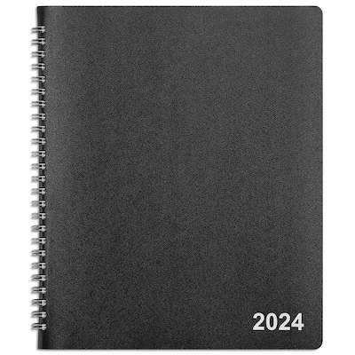 2024 Staples 7 x 9 Monthly Planner, Black (ST52183-24)