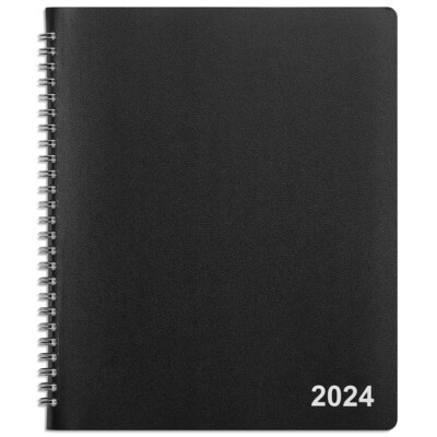 2024 Staples 7 x 9 Monthly Planner, Black (ST52183-24)