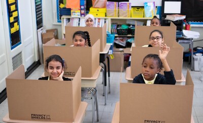 Classroom Products Foldable Cardboard Freestanding Privacy Shield, 13"H x 20"W, Kraft, 30/Box (1330 KR)