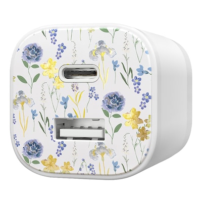 HyperGear TECHcessories 3-in-1 USB-C PD Charging Kit with Travel Pouch, 30W, Purple Floral (16235)