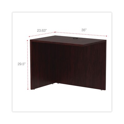 Alera Valencia Series U and L Groupings in Mahogany, Reversible Return/Bridge Shell, 36W (VA353624MY)