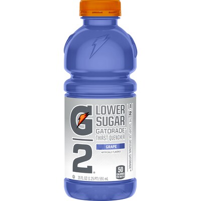 Gatorade G2 Thirst Quencher Grape Liquid Sports Drink, 20 Fl. oz., 24/Carton (20406)