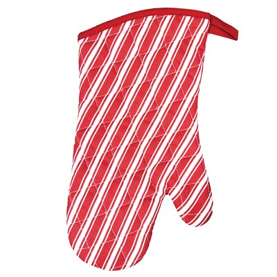 Better Houseware Striped Oven Mitt, Red (BTH1684R)