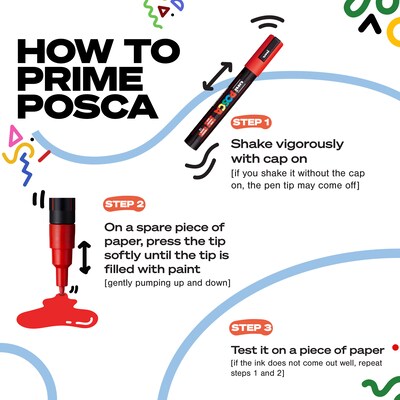 uni POSCA PC-8K Water-Based Paint Markers, Broad Tip, White (PC8KWHITE)