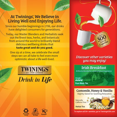 Twinings English Breakfast Tea Bags, 25/Box (TNA51726)