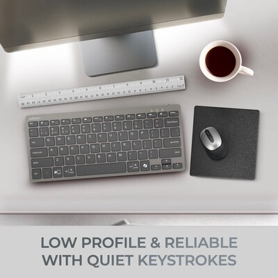 Adesso EasyTouch 7000BB Wireless Bluetooth Scissor Switch Keyboard, Gray (WKB-7000BB)