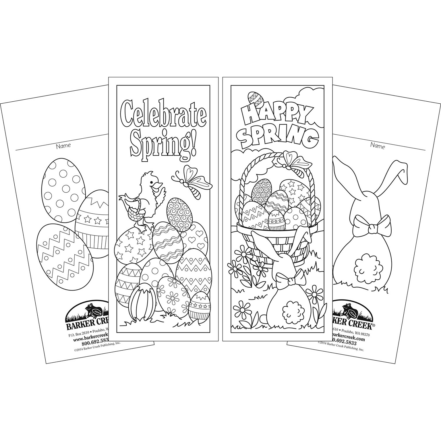Barker Creek Celebrate Spring Bookmark Set, 60/Pack (LL2196)