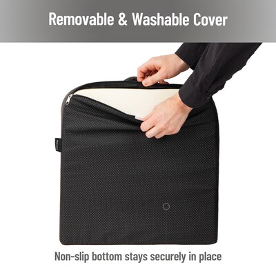 Mind Reader Memory Foam Office Chair Cushion, Black (MEMGEL-GRY)