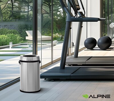 Alpine Industries Stainless Steel Trash Can, 17 Gallon (470-65L)