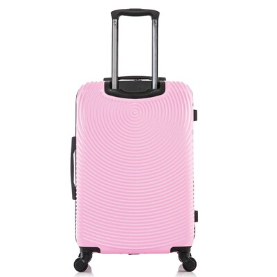 DUKAP Inception 25.98" Hardside Suitcase, 4-Wheeled Spinner, TSA Checkpoint Friendly, Pink (DKINC00M-PNK)