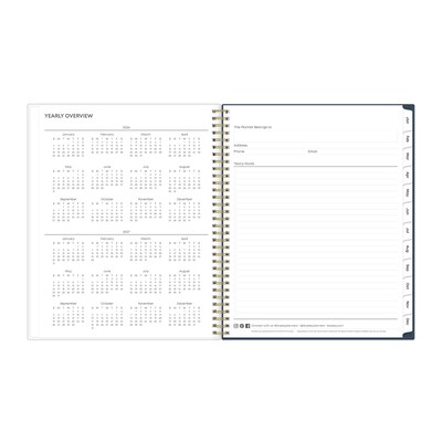 2026 Blue Sky Ashlyn 8.5" x 11" Calendar Year Weekly & Monthly Planner, Plastic Cover, Multicolored (143957-26)