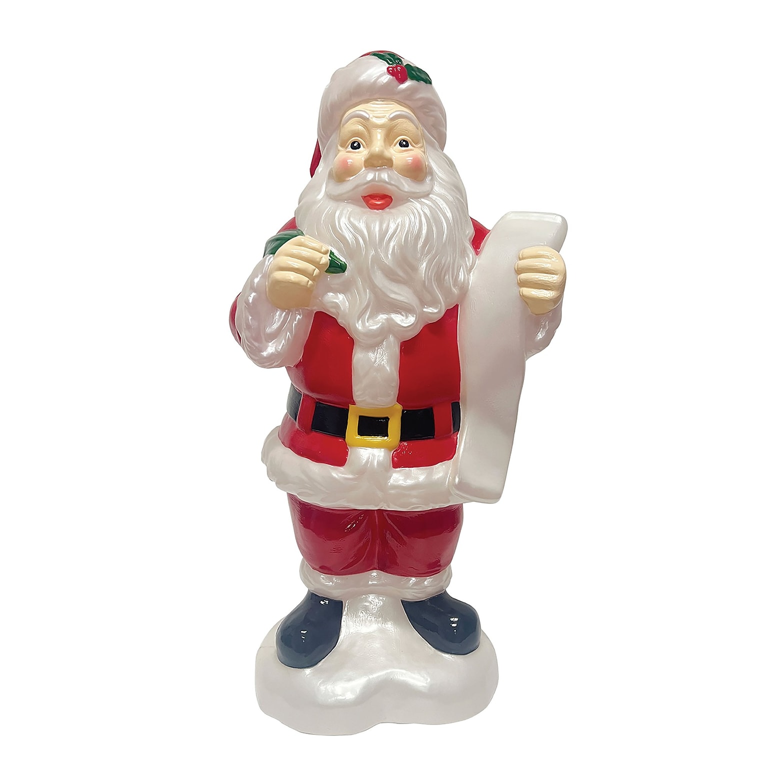 Fraser Hill Farm 33 Santa Holding List Christmas Blow Mold (FFBM-1SNT-RED)