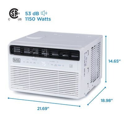 Black & Decker Energy Star 115-Volt 12,000 BTU Window Air Conditioner with Remote, White (BD12NWES)