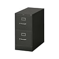 HON 310 Series 2-Drawer Vertical File Cabinet, Letter Size, Lockable, 29H x 15W x 26.5D, Black (H